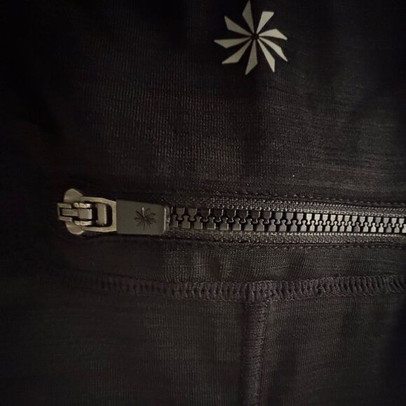 Athleta Quarter Zip Sleeveless Tank w/ Back Zip Pocket in Black Size XS - Picture 10 of 12